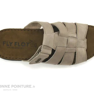 Meilleure vente ? Fly Flot FIZBO Taupe – Mule Homme Reglable Cuir Beige ? 19