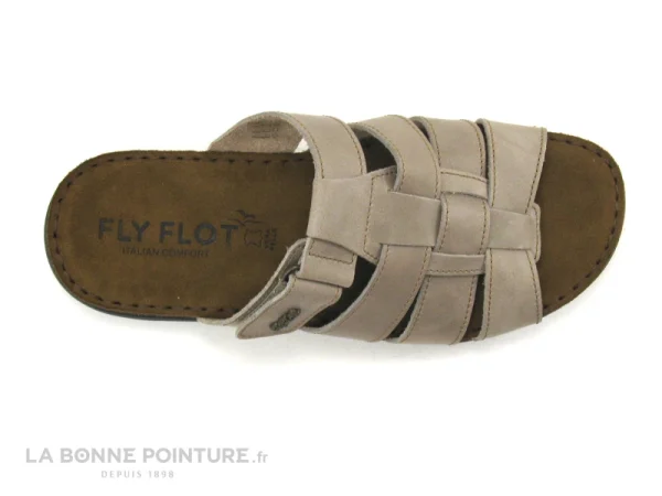 Meilleure vente ? Fly Flot FIZBO Taupe – Mule Homme Reglable Cuir Beige ? 7