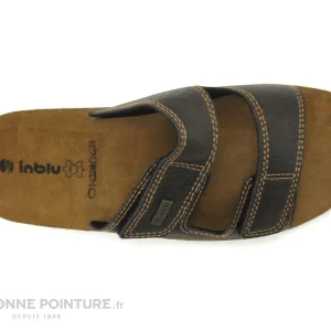 Meilleure affaire ? Inblu TG18WK25 – Mule Homme 2 Brides Velcro – Marron Fonce ? 10