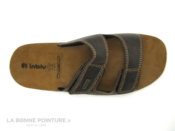 Meilleure affaire ? Inblu TG18WK25 – Mule Homme 2 Brides Velcro – Marron Fonce ? 4