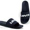 Sortie ✔️ Levi’s Levis JUNE PERF Navy Blue – 233015 – Mule Piscine Homme Marine ❤️ 16