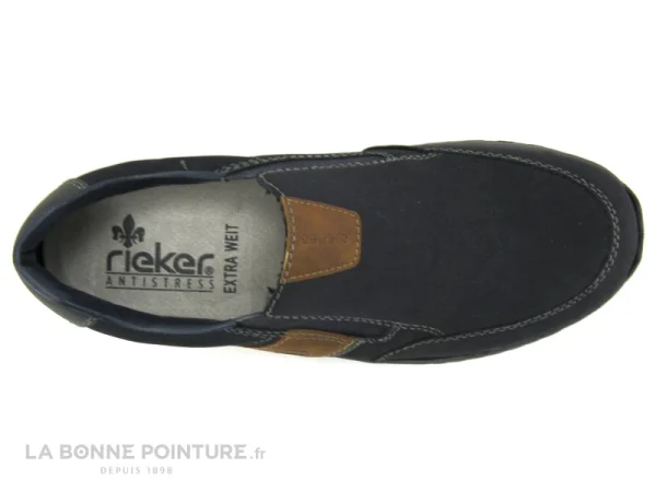 Tout neuf ⭐ Rieker 03356-14 – Bleu Marine – Noir – Camel – Mocassin Homme ⭐ 7