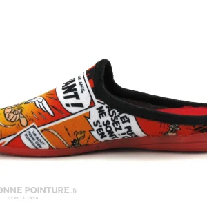 Vente flash ? La Maison De L’Espadrille Maison Espadrille ASTERIX A10H – Rouge – Pantoufle Mule Homme ? 11