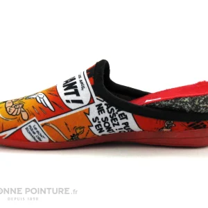 Vente flash ? La Maison De L’Espadrille Maison Espadrille ASTERIX A10H – Rouge – Pantoufle Mule Homme ? 13