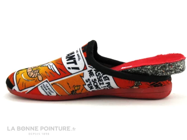 Vente flash ? La Maison De L’Espadrille Maison Espadrille ASTERIX A10H – Rouge – Pantoufle Mule Homme ? 5