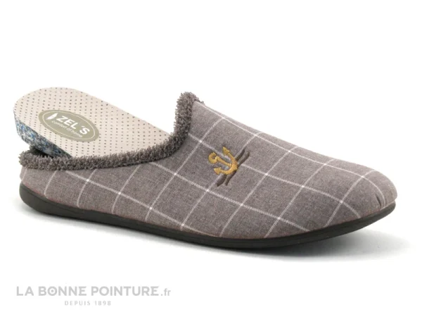 Bon marché ? ZEL’S Zels 8543 Cuero – Pantoufle Mule Homme Marron A Carreaux ? 5