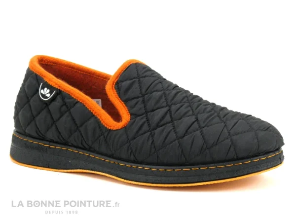 Bon marché ? Semelflex SUPER REMY Noir – Orange – Chausson Homme ? 1