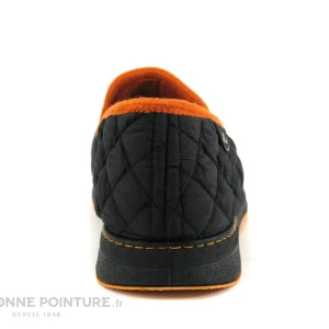 Bon marché ? Semelflex SUPER REMY Noir – Orange – Chausson Homme ? 15